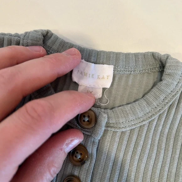 Jamie Kay Beige Ribbed Button-Down Shirt - Picture 4 of 4